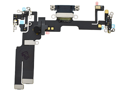 Apple iPhone 14 Flat cable + Connettore Ricarica + Microfono Black No Logo (ECOSTORE)