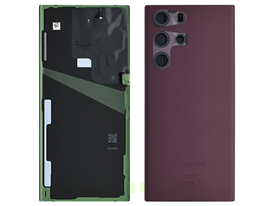 Samsung Galaxy S22 Ultra Cover Batteria + Vetrino Camera + Adesivi Burgundy