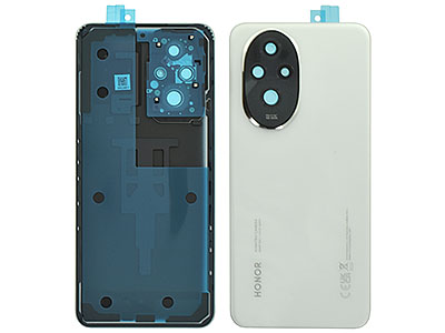 Honor HONOR 200 Cover batteria + Vetrino Camera + Adesivi Moonlight White ( ECOSTORE)