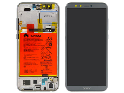 Honor Honor 9 Lite Service Pack LCD + Touchscreen + Frame + Batteria + Tasti Lat. + Altoparlante + Vibrazione Grigio( ECOSTORE)