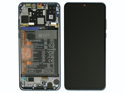 Huawei P30 Lite  LCD + Touch + Frame + Batteria + Tasti Laterali Blu 48MP - 02352RQA ( ECOSTORE)