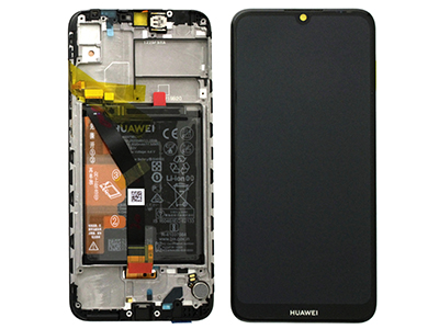 Huawei Y6 2019 LCD + Touchscreen + Frame + Batteria + Vibrazione + Altoparlante + Switch Tasti Laterali Nero( ECOSTORE)