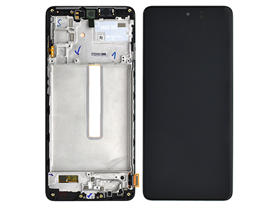 Samsung Galaxy M52 5G LCD + Touchscreen + Frame + Altoparlante Nero (ECOSTORE)