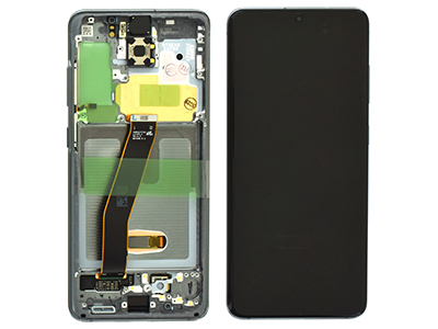 [SG0S20DSOG] Samsung Galaxy S20 LCD + Touchscreen + Frame + Altoparlante Cosmic Grey (ECOSTORE)