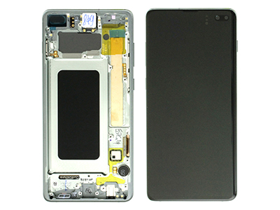 [SGS10PDSOV] Samsung Galaxy S10 Plus  LCD + Touchscreen + Altoparlante + Tasti Laterali + Vibrazione Viola (ECOSTORE)