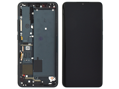[XRN10DSCN] Xiaomi MI Note 10  LCD + Touch screen + Frame + Tasti Laterali + Lettore ImPronta MIdnight Black (ECOSTORE)