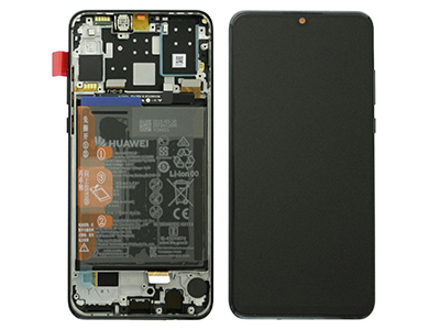 [HUAP30LDSPNC] Huawei P30 Lite 48 MP Service Pack LCD + Touch screen + Frame + Tasti Laterali Black "Versione Fotocamera 48MP"