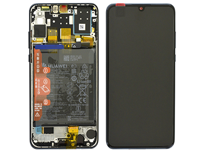 [HUP30LNDSON] Huawei P30 Lite New Edition LCD + Touch + Frame + Batteria + Tasti Laterali + Altoparlante Midnight Black (Eco Store)