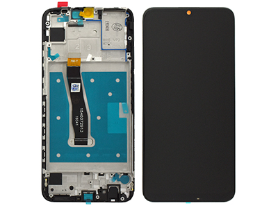 [HWPS19DSON] Huawei P Smart 2019 LCD + Touchscreen + Frame + Batteria + Altoparlante + Vibrazione Nero  ECOSTORE)