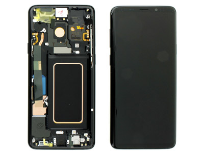 [SGS9PLDSON] Samsung Galaxy S9 Plus LCD + Touchscreen + Altoparlante + Tasti Laterali Nero ECOSTORE)