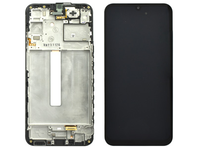 [SG0A25DSON] Samsung Galaxy A25 LCD + Touchscreen + Frame + Swich Tasti Volume Nero (ECOSTORE)