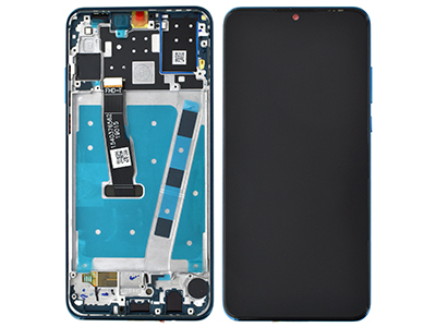 [HWP30LDSCPB] Huawei P30 Lite LCD + Touch screen + Frame + Tasti Laterali Peacock Blue "Versione Fotocamera 48MP"