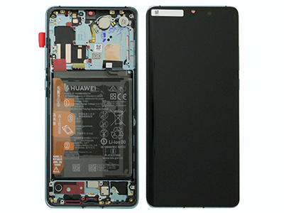 [HWP30PDSOAB] Huawei P30 Pro LCD + Touch + Frame + Batteria + Tasti Laterali + Altoparlante + Vibrazione Aurora Blue ( ECOSTORE)
