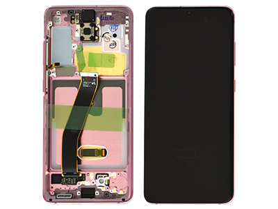 [SGS200DSOP] Samsung Galaxy S20 LCD + Touchscreen + Frame + Altoparlante Cloud Pink  (ECOSTORE)
