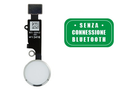 [IP0007FCBC] Apple iPhone 7 Tasto Joystick Esterno + Flat Cable Bianco No Lettore ImPronta