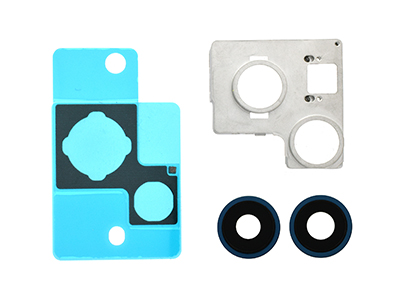 [IP0013CCBC] Apple iPhone 13 Cover Camera + Vetrino + Frame + Adesivo Blu Kit 2 Camere Completo