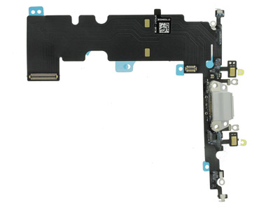 [IP008PCRBC] Apple iPhone 8 Plus Flat Cable + Connettore di Ricarica + Microfono Bianco (No Logo)