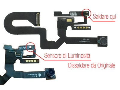 [IP008PCFC] Apple iPhone 8 Plus Flat Cable + Camera Frontale + Sensore Prossimita + Microfono