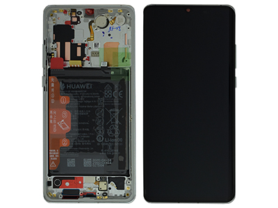 [HWP30PNEDSSFO] Huawei P30 Pro New Edition LCD + Touch + Frame + Batteria + Tasti Laterali + Altoparlante + Vibrazione Silver Frost ( ECOSTORE)