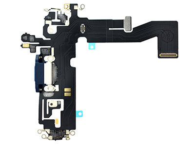 [IP0012CRBC] Apple iPhone 12 Flat Cable + Connettore di Ricarica + Microfono Blu No Logo