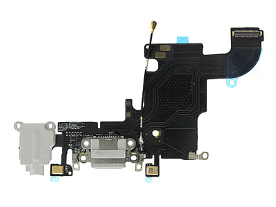 [IP006SCRBC] Apple iPhone 6S Flat Cable + Jack Audio + Connettore di Ricarica + Microfono Bianco No Logo