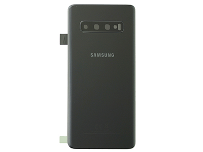 [SG0S10BCNO] Samsung Galaxy S10 Cover Batteria in vetro + Vetrino Camera Prism Black (ECOSTORE)