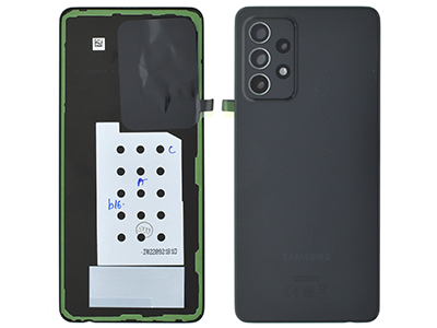 [SGA52SBCNO] Samsung Galaxy A52 S Cover Batteria + Cover Camera completo + Adesivi Awesome Black