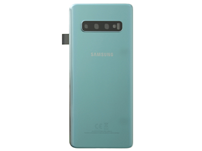 [SG0S10BCGO] Samsung Galaxy S10 Cover Batteria in vetro + Vetrino Camera Prism Green (ECOSTORE)