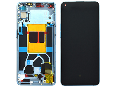 [OPR65GDSABO] Oppo RENO 6 5G LCD + Touch Screen + Frame + Tasti Laterali Arctic Blue (ECOSTORE)