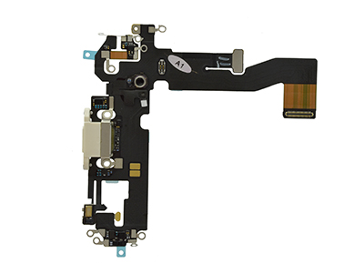 [IP0012CRWC] Apple iPhone 12 Flat Cable + Connettore di Ricarica + Microfono Bianco No Logo