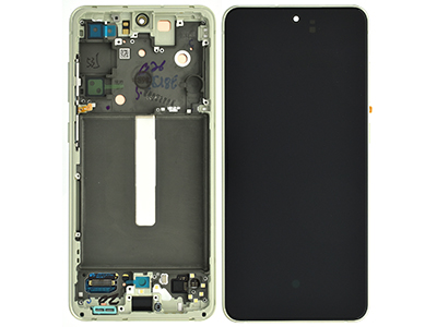 [SGS21FDSOO] Samsung Galaxy S21 FE LCD + Touchscreen + Frame + Tasti Laterali Olive (ECOSTORE)