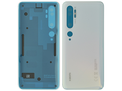 [XMMN10BCWO] Xiaomi MI Note 10 Cover Batteria + Adesivi Glacier White (ECOSTORE)