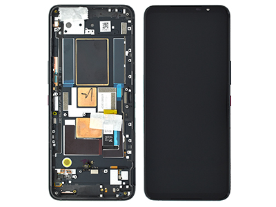 [ASRP5SDSNO] Asus Rog Phone 5S V.XS676KS LCD + Touchscreen + Frame + Tasti Laterali Black (ECOSTORE)