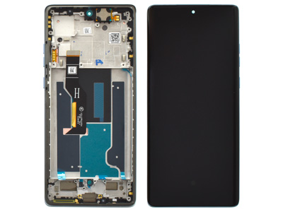 [MTM50FDSBO] Motorola MOTO EDGE 50 FUSION Lcd + Touch Screen + Frame + Tasti Laterali Marshmallow Blue