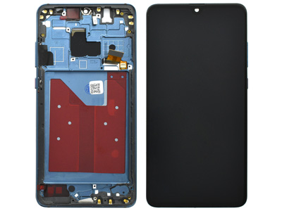 [HW0M20DSC] Huawei MATE 20 Lcd + Touch Screen + Frame + Tasti Laterali Blue