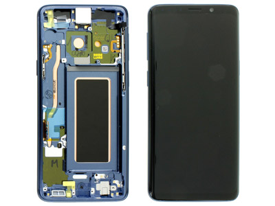 [SG00S9DSO] Samsung Galaxy S9 Lcd + Touchscreen + Altoparlante + Tasti Laterali Coral Blue (ECOSTORE)