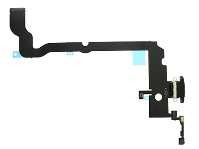 [IP0XSMCRC] Apple Iphone XS Max Flat cable + Connettore Ricarica + Microfono Nero No Logo (ECO TORE)