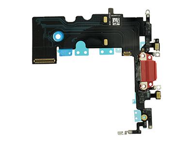 [IPSE20CRRC] Apple iPhone SE 2020 Flat cable + Connettore Ricarica + Microfono Rosso No Logo