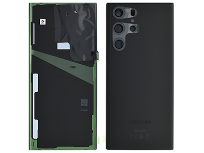 [SGS22UBCNO] Samsung Galaxy S22 Ultra Cover Batteria + Vetrino Camera + Adesivi Phantom Black