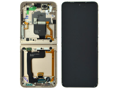 [SGZFL4DSO] Samsung GALAXY Z FLIP 4 Lcd + Touchscreen + Frame + Altoparlante Pink Gold (ECOSTORE)