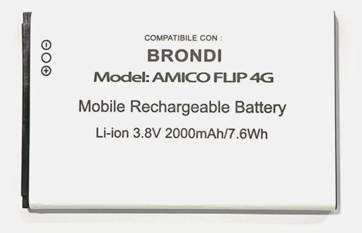 [BNAF4GBTC] Brondi AMICO FLIP 4G Batteria Compatibile