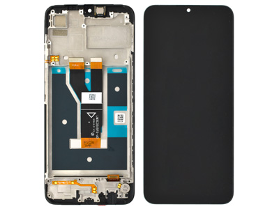 [XL0C21DSO] Realme C21 Lcd + Touchscreen + Frame + Switch Tasti Laterali + Altoparlante Black