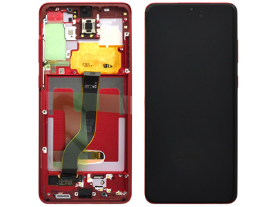 [SGS20PDSO] Samsung Galaxy S20 Plus Lcd + Touchscreen + Tasti Laterali + Vibrazione + Altoparlante Red (ECOSTORE)