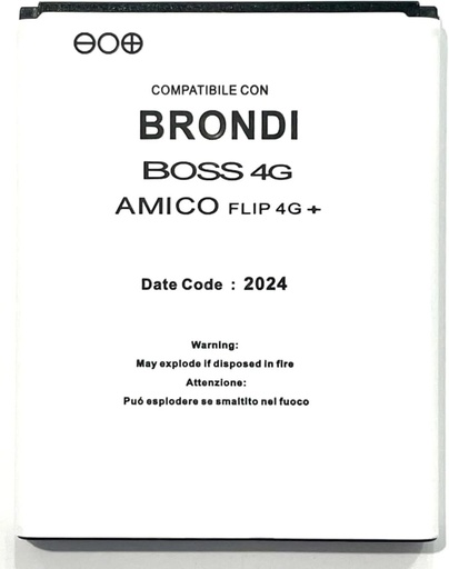 [BNAF4GBTO] Brondi AMICO FLIP 4G BATTERIA ORIGINALE
