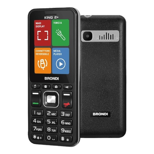 [BROKING2+32 MBNR23] Brondi King 2+ (32 MB) Nero - Grado Estetico: Ottimo - Batteria Standard