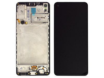 [SGA21SDSON] Samsung Galaxy A21S Service Pack LCD + Touchscreen + Frame + Altoparlante + Vibrazione - Nero GH82 - 23089A
