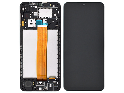 [SGA125DSON] Samsung Galaxy A12 (A125) Service Pack LCD + Touchscreen + Frame + Batteria + Suoneria + Altoparlante - Nero GH82 - 24491A