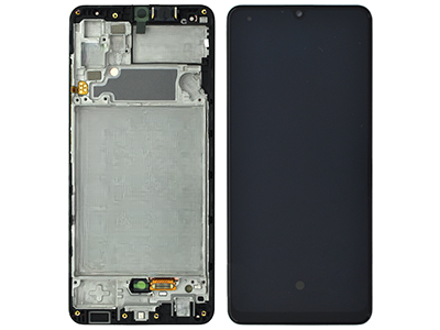 [SGA324DSON] Samsung Galaxy A32 4G Service Pack LCD + Touchscreen + Frame + Batteria + Altoparlante - Nero GH82 - 25579A