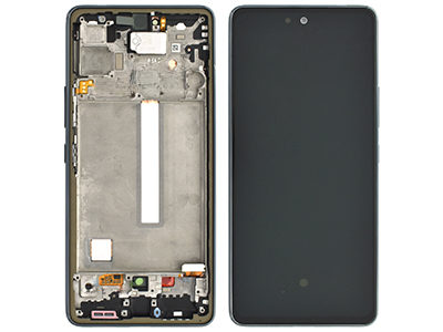 [SGA535DSOAN] Samsung Galaxy A53 5G Service Pack LCD + Touchscreen + Frame + Tasti Laterali + Altoparlante - GH82 - Nero - 28025A
