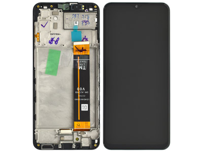 [SG0A23DSON] Samsung Galaxy A23 5G Service Pack LCD + Touchscreen + Frame + Swich Tasto Volume + Altoparlante - Nero GH82 - 29735A